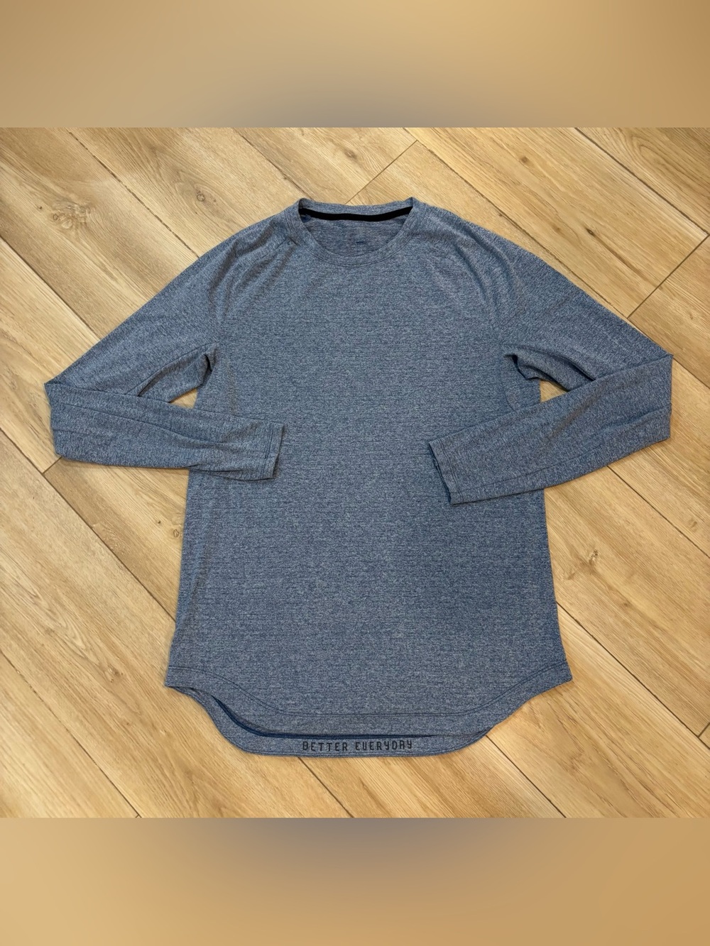 Lululemon License To Train Long Sleeve Shirt Drysense Medium M Blue Nice Run